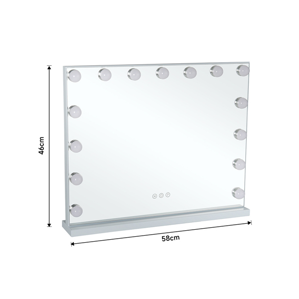 Livingandhome Frameless Hollywood LED Cosmetic Mirror