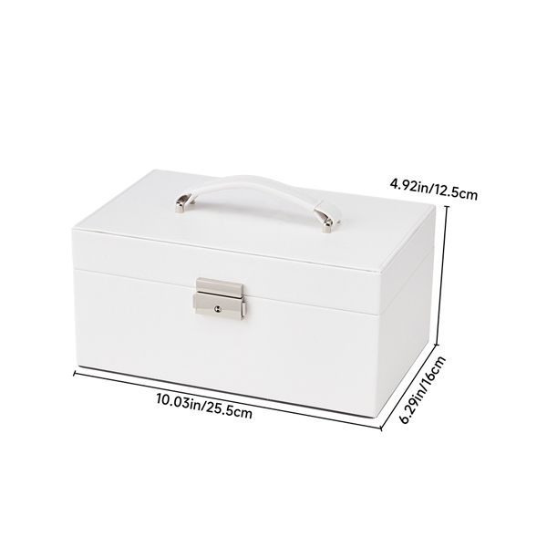 Livingandhome PU Leather Jewellery Box with Handle