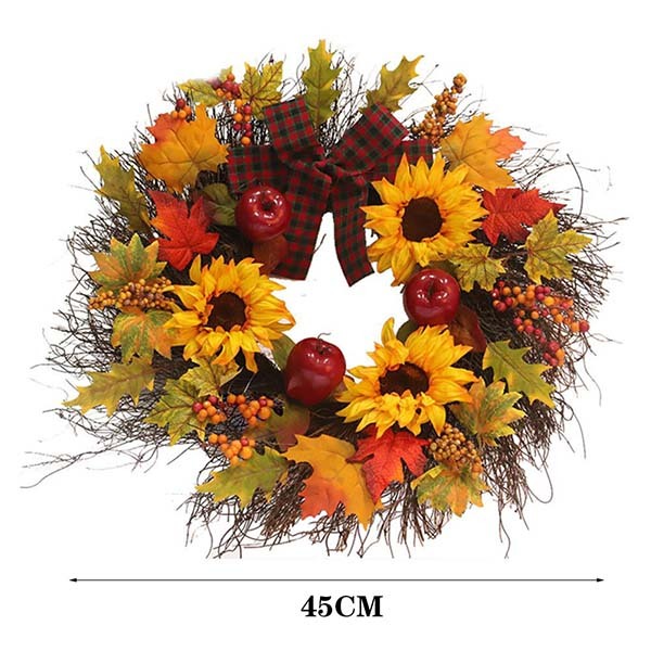 Livingandhome Prelit Autumn Wreath