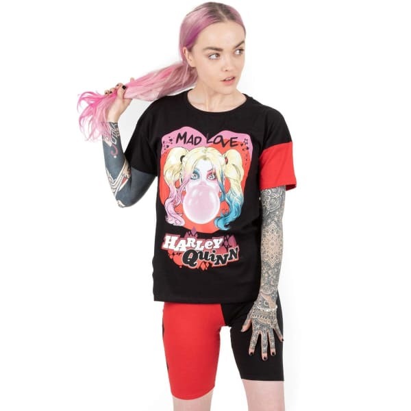 Harley Quinn Womens Mad Love Pyjama Set (L)