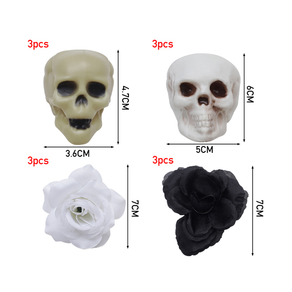 Livingandhome Set of 12 Halloween Skull Ornament