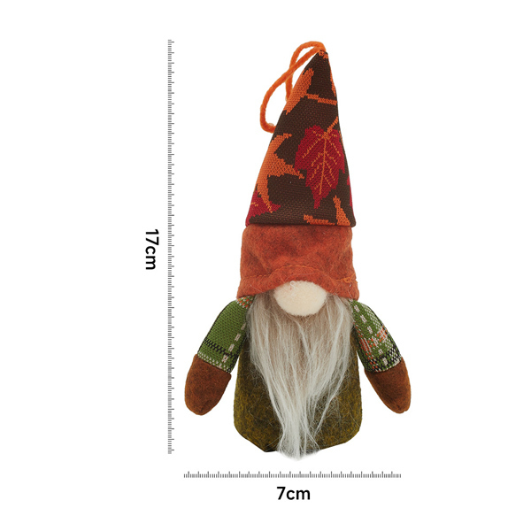 Livingandhome Harvest Maple Gnome Doll With Blact Hat