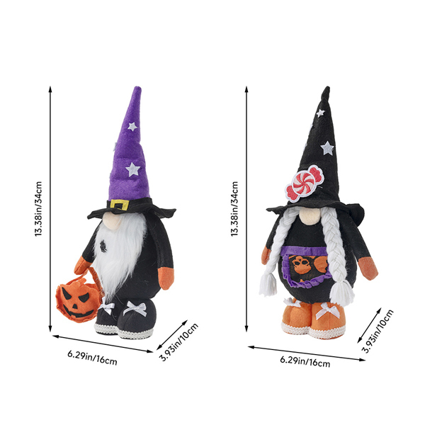 Livingandhome 2 Pack Halloween Faceless Gnome Decor