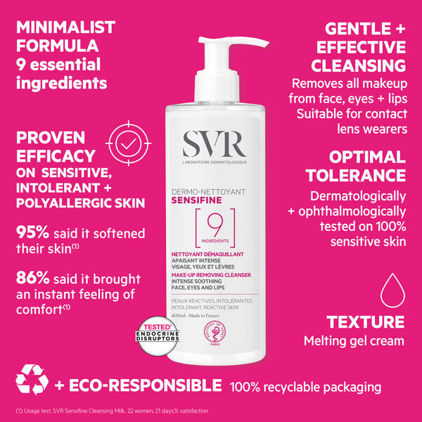 SVR SENSIFINE Soothing Ultra-Gentle Cleansing Milk 400ml