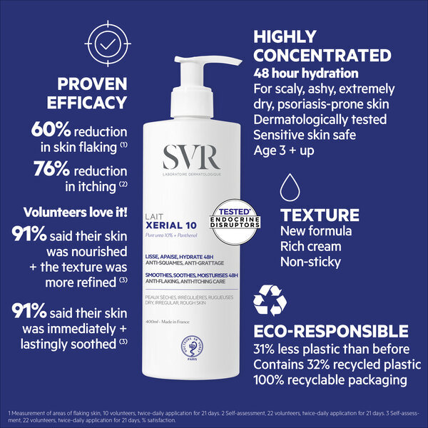 SVR XERIAL 10 Ultra-Rich 48hr Urea Body Moisturiser 400ml