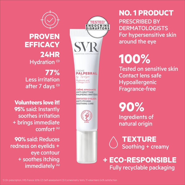 SVR PALPEBRAL Soothing Eczema Eye Cream for Dry Skin 15ml