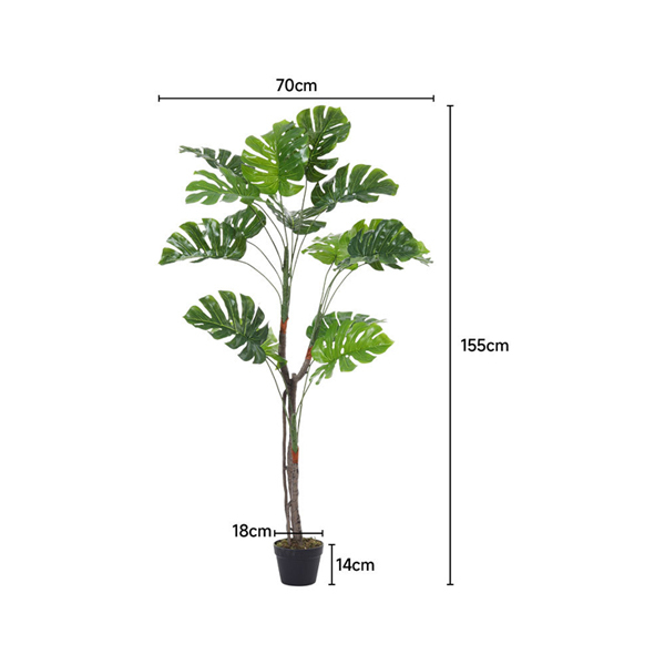 Livingandhome Artificial Monstera Deliciosa Tree 155cm