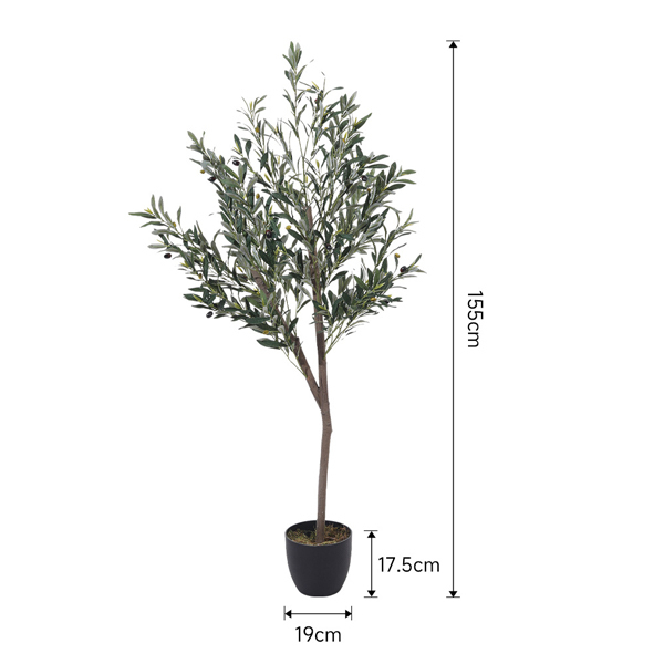 Livingandhome Artificial Olive Tree Decorative Plant 155cm