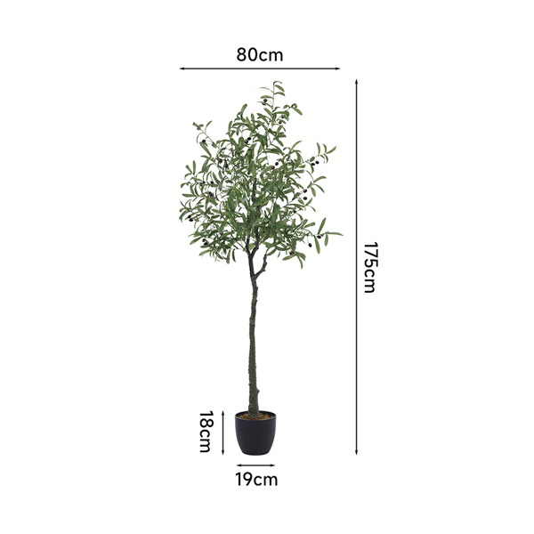 Livingandhome Artificial Olive Tree in Planter