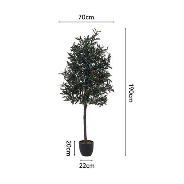 Livingandhome Artificial Olive Tree Decorative Plant 190cm