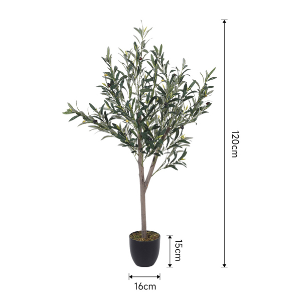 Livingandhome Artificial Olive Tree Decorative Plant 120cm