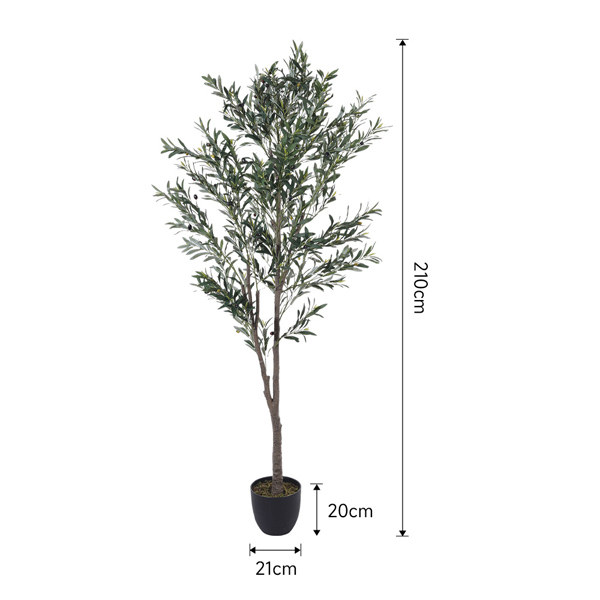 Livingandhome Artificial Olive Tree Decorative Plant 210cm