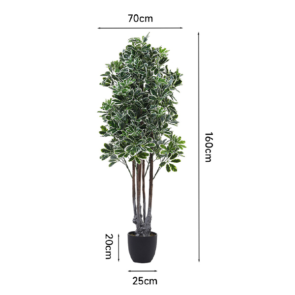 Livingandhome Artificial Schefflera Arboricola Tree in Pot