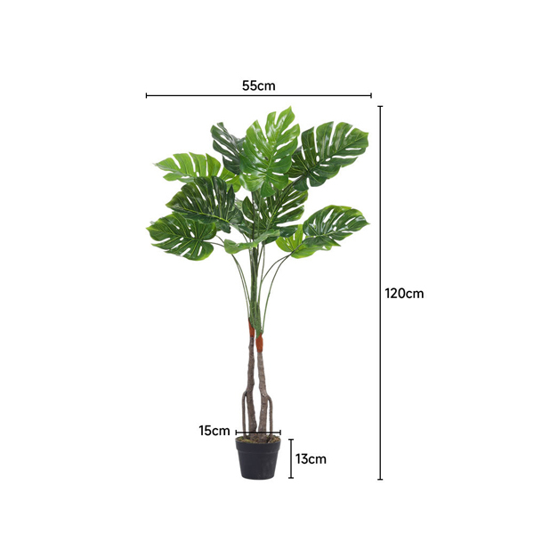 Livingandhome Artificial Monstera Deliciosa Tree in Pot