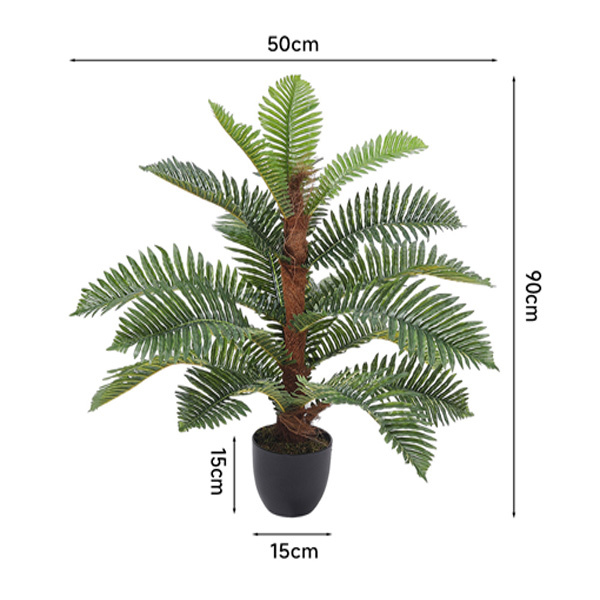 Livingandhome Artificial Phoenix Fern Tree in Pot