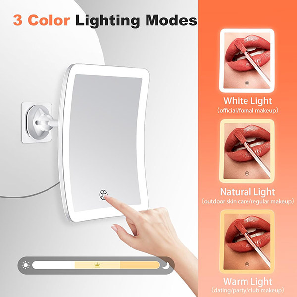 Fascinate Bathroom LED Makeup Mirror 19x15cm SM407A_White