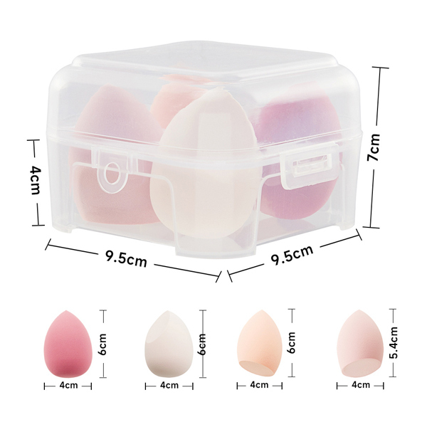 Livingandhome Makeup Sponge for Dry and Wet Dual-use Pink