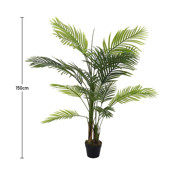 Livingandhome Artificial Bamboo Palm Tree Plant in Pot 150cm