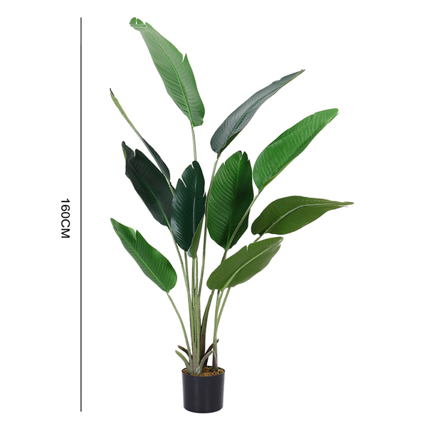 Livingandhome Artificial Banana Leaf Tree in Pot 160cm