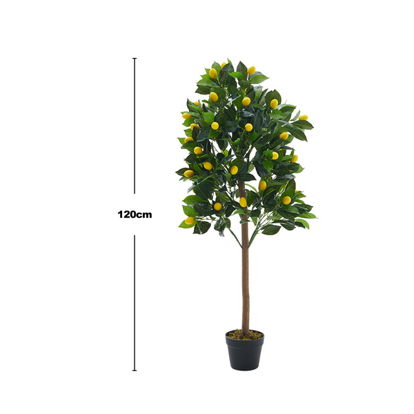 Livingandhome Artificial Potted Lemon Tree 120cm