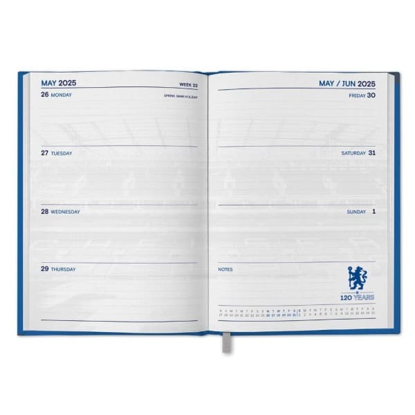 Chelsea FC 2025 Crest A5 Diary