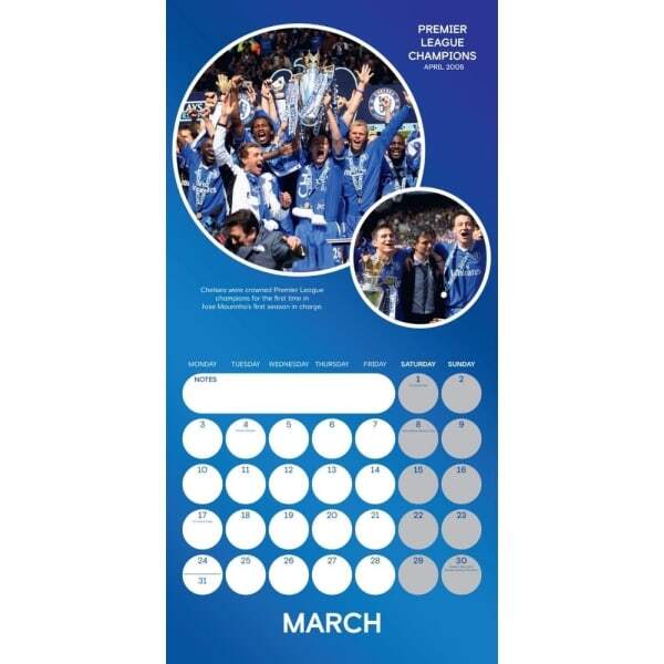 Chelsea FC Legends 2025 Square Wall Calendar (30cm x 30cm)