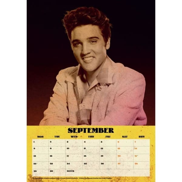 Elvis Presley 2025 A3 Wall Calendar (42cm x 30cm)