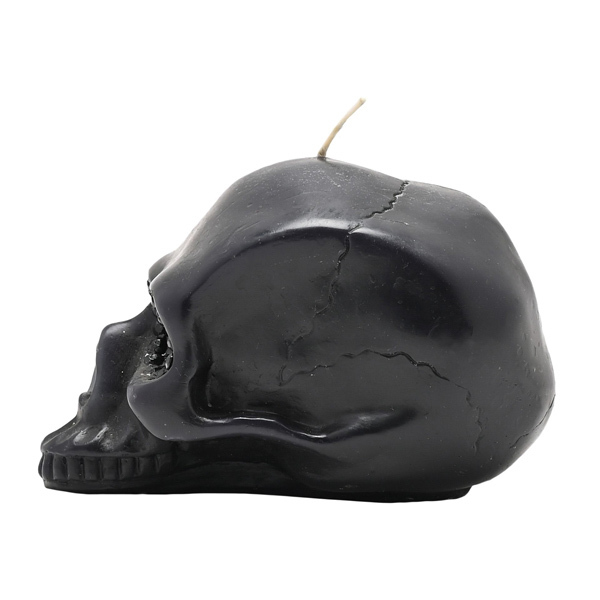 Hocus Pocus Medium Black Skull Candle