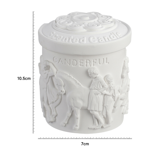 Livingandhome Retro Embossed Scented Candle