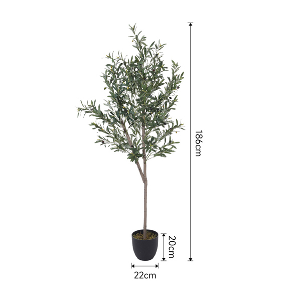 Livingandhome Artificial Olive Tree Decorative Plant 186cm