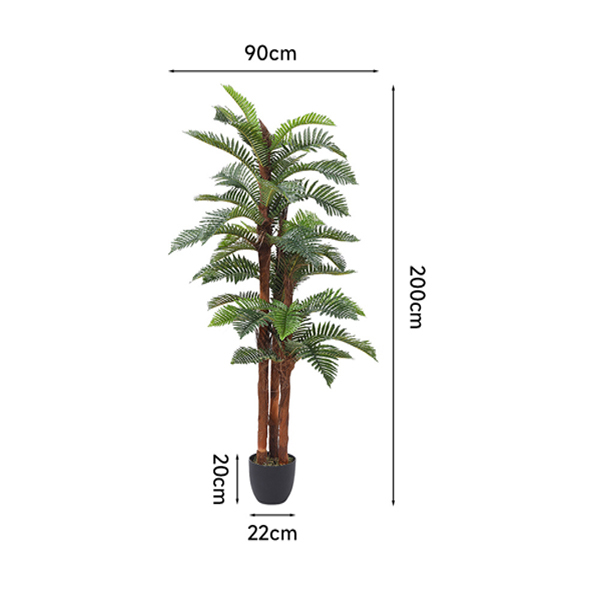 Livingandhome Artificial Fern Decorative Plant in Planter