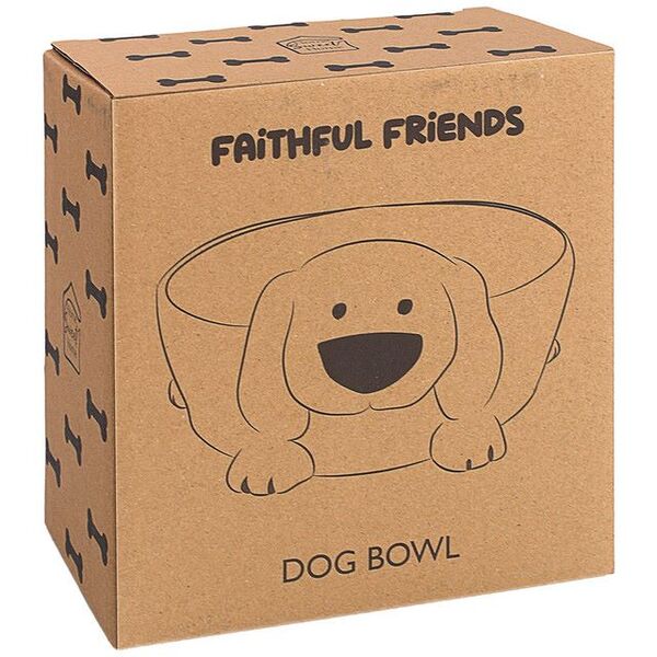 Faithful Friends Blue Dog Bowl