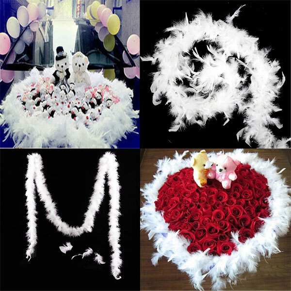 Livingandhome White Feather Boa Christmas Tree Decoration