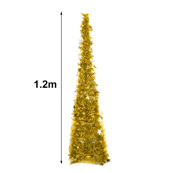 Livingandhome Collapsible Pop Up Tinsel Christmas Tree