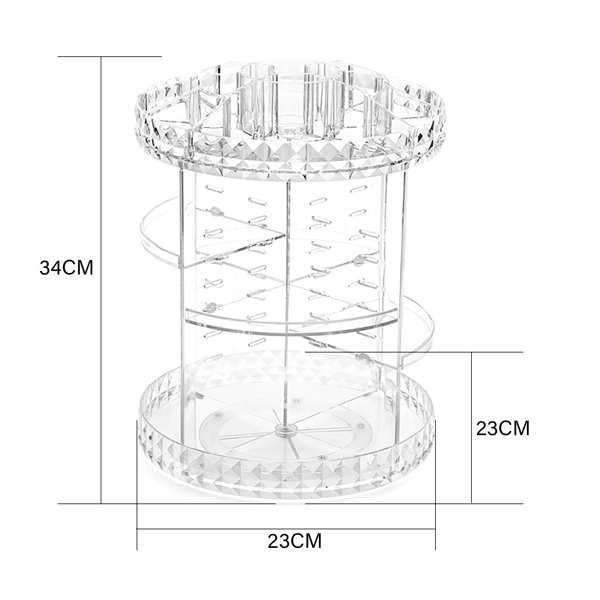 Livingandhome Rotating Multifunctional Makeup Organizer