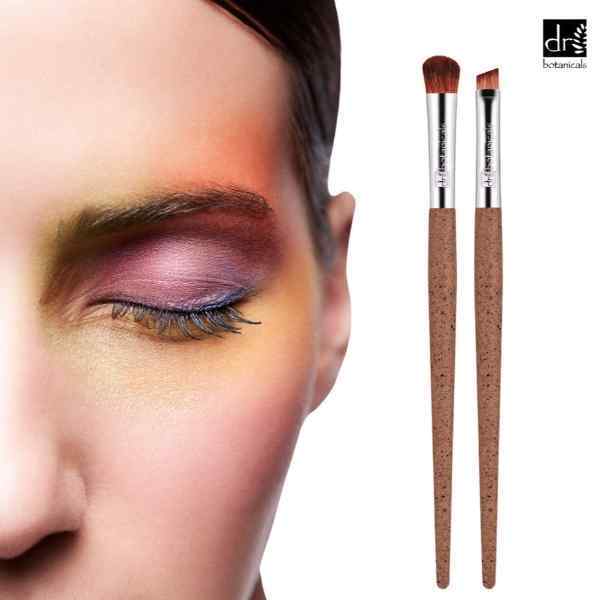 Dr Botanicals Coffee Ground Set Of 2 Eye Brushes Twin Pack