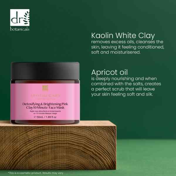 Dr Botanicals Detoxifying Pink Clay Mask Twin Pack 2 x 50ml