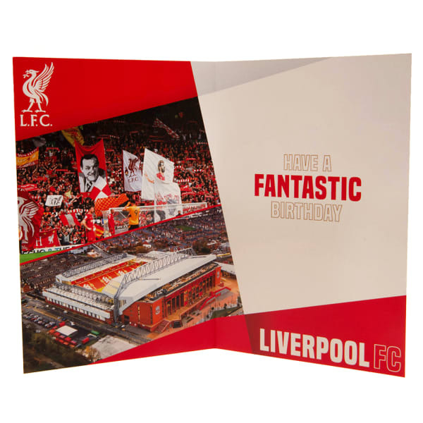 Liverpool FC Birthday Card With Stickers (22cm x 15cm)