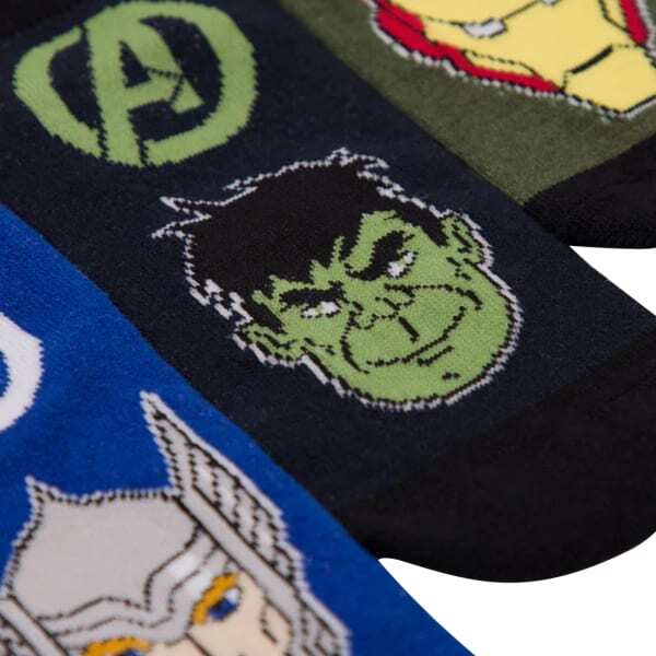 Marvel Avengers Boys Characters Socks (Pack of 6) (9 -12)