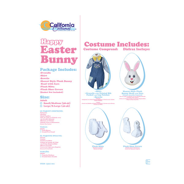 California Costumes Adult Happy Easter Bunny Large/X-Large