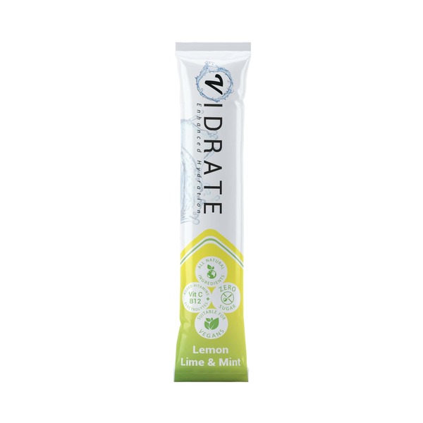 ViDrate Zero Sugar Hydration Sachets Lemon Lime & Mint X 8