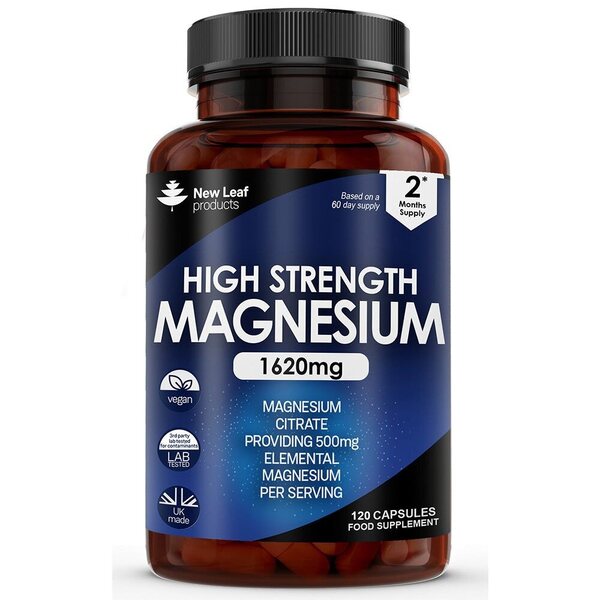 Magnesium Citrate 1620mg High Strength - Bones, Muscle 120s