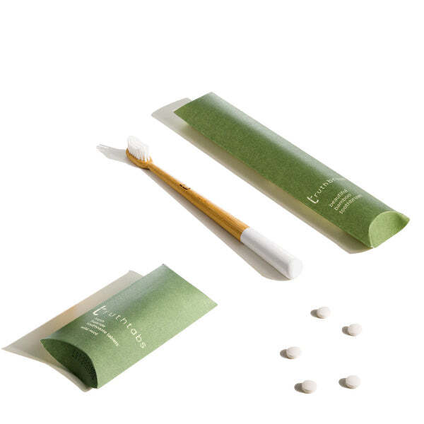 Truthbrush Bamboo Toothbrush, Truthtabs & Travel Case Set