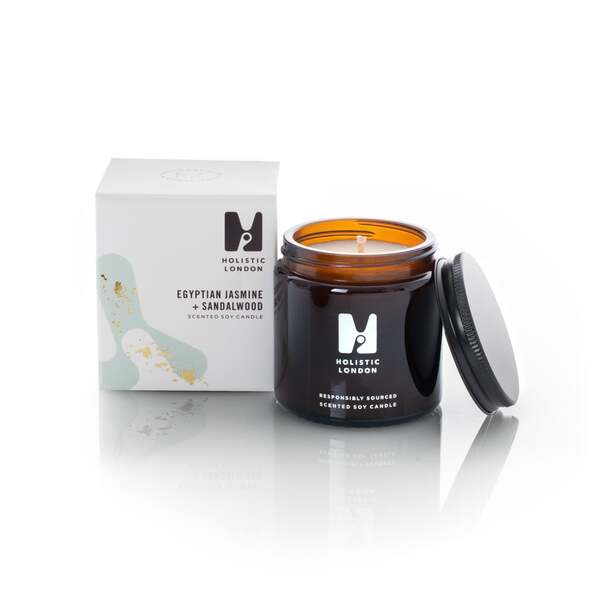 Holistic London Jasmine + Sandalwood Scented Candle 120ml