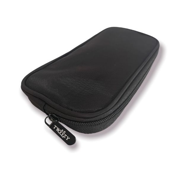 Tweezy Mesh Cosmetics Bag Travel Case Black