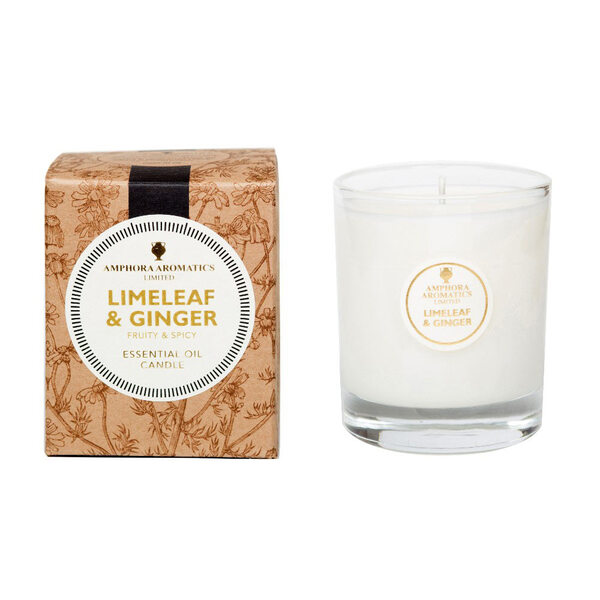 Amphora Aromatics Limeleaf & Ginger 40hr Pot Candle.