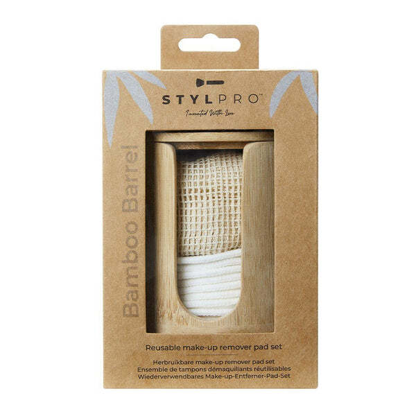 STYLPRO Bamboo Barrel with 8 Reusable Bamboo Pads