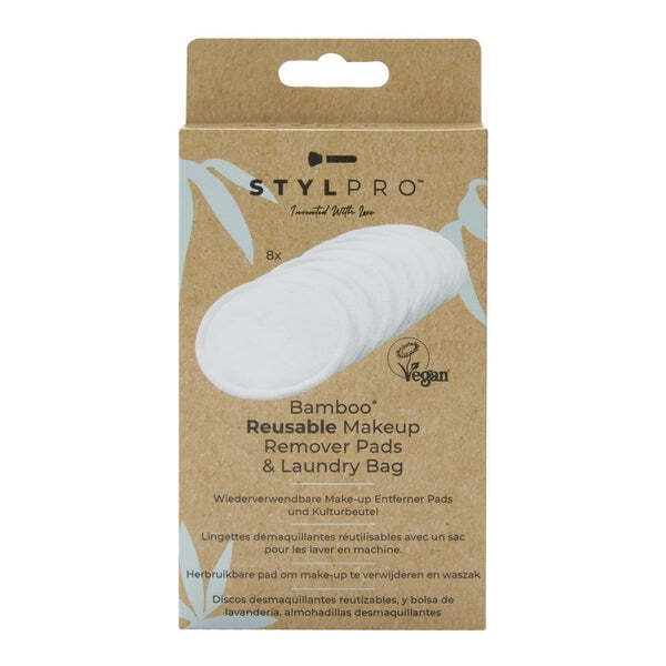 STYLPRO Bamboo Reusable Makeup Pads (8)