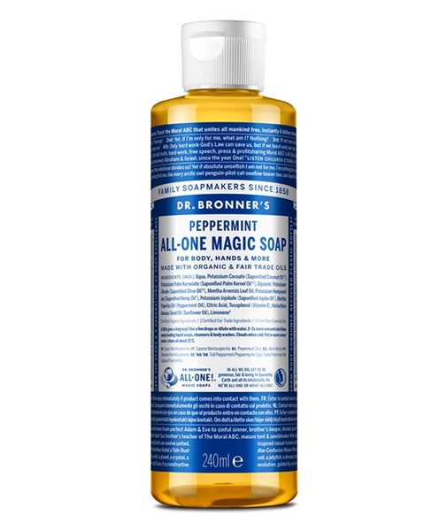 Dr Bronner Peppermint All-One Magic Soap - 240ml