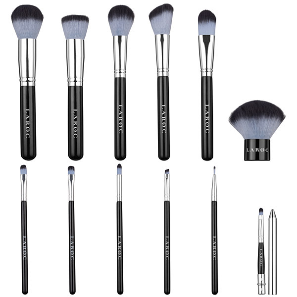 LaRoc 12 Piece - Blue Kabuki Brushes Set